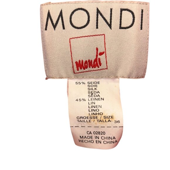 mondi Y2K vintage BIRGHT rich ORANGE oversized dbl breasted SILK blazer jacket M - Picture 2 of 5